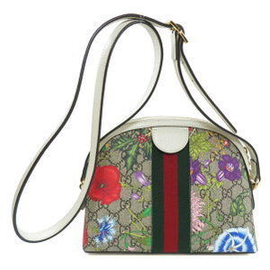 Gucci GG Flower Shoulder Bag Leather